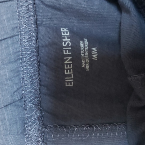 Eileen fisher women's high-waisted 100 organic cotton comfy shorts medium blue - Picture 4 of 9